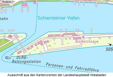 Ausschnitt aus den Kartenwerken der Landeshauptstadt Wiesbaden