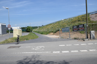 Weg von der Rheingaustraße in Richtung Äppelallee Weg von der Rheingaustraße in Richtung Äppelallee