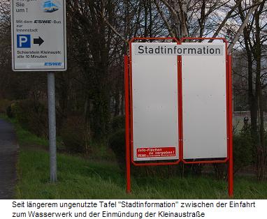 Tafel „Stadtinformation“