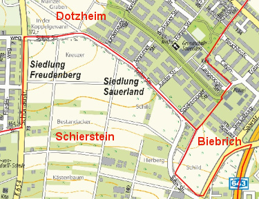 Sylter Straße mit Grenzen der Ortsbezirke Sylter Straße mit Grenzen der Ortsbezirke