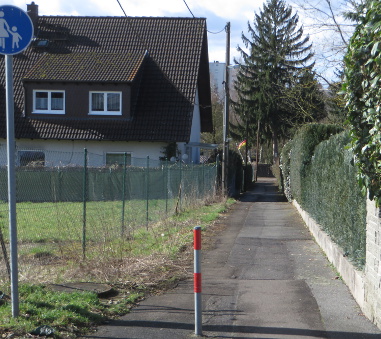 Weg Vogesenstraße - Lindenbachtal Weg Vogesenstraße - Lindenbachtal